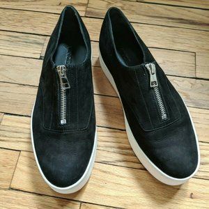 VINCE Warner Sneakers 8 M Black Nubuck Platform